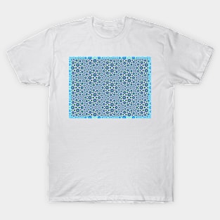 Blue Flower Pattern T-Shirt